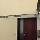 Glasvordach an einer Haustür